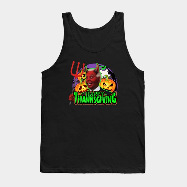 Biden Halloween Confused Happy Thanksgiving Devil Costume Tank Top by CultTees